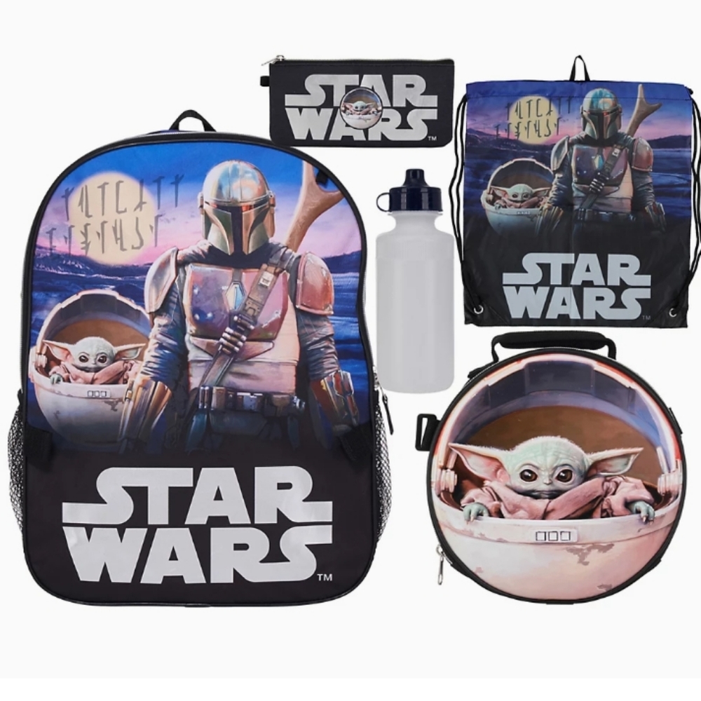 STAR WARS THE MANDALORIAN 5 PIECE BACKBACK SET